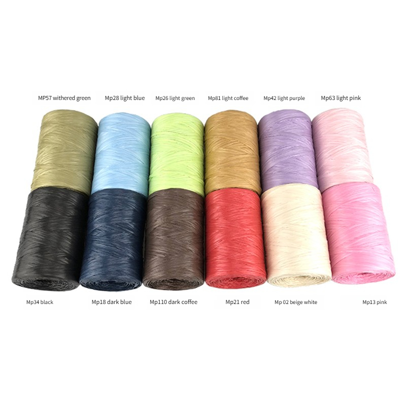100g/pcs Flat Raffia Paper Yar - Crochet Bag Raffia reseña y precio