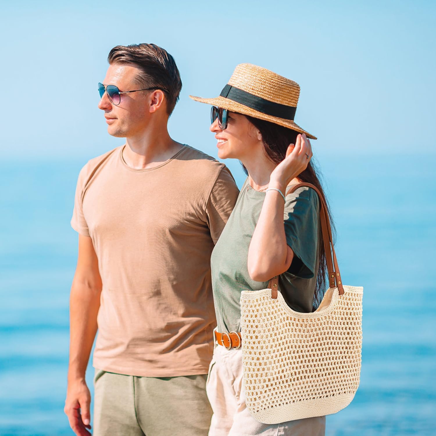 Crochet Beach Bag Purse, Boho  - Tote Bag Beach reseña y precio