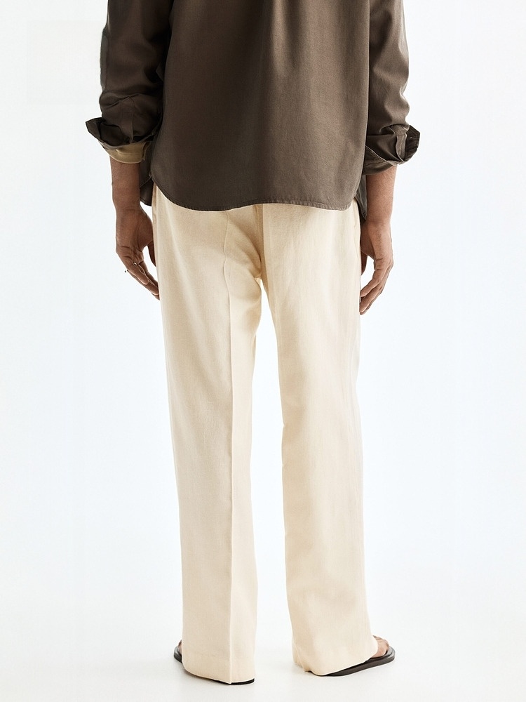 H&M Men's Loose Linen Blend Ca - Linen Pant Wide reseña y precio