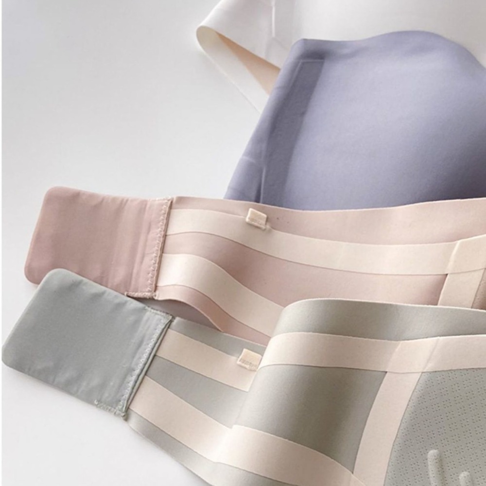 Solid Color Strapless Wrapped  - Bralette Triangle Set reseña y precio