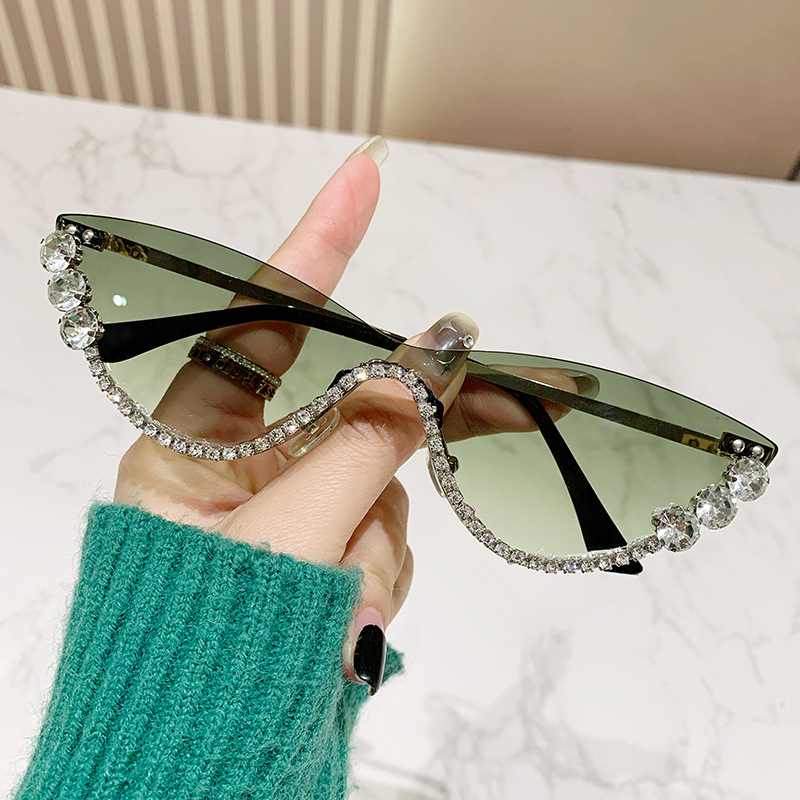 Luxury Brand Designer Rimless  - Sunglasses Cat Eye reseña y precio