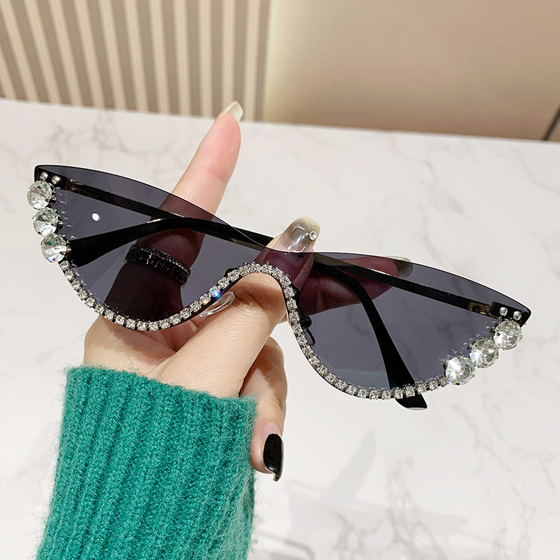 Luxury Brand Designer Rimless  - Sunglasses Cat Eye reseña y precio