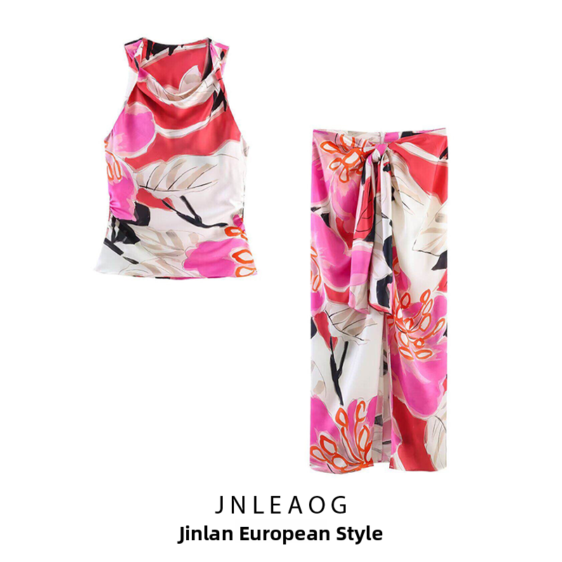 JNLEAOG Summer New Women's Sil - Midi Skirt Floral reseña y precio