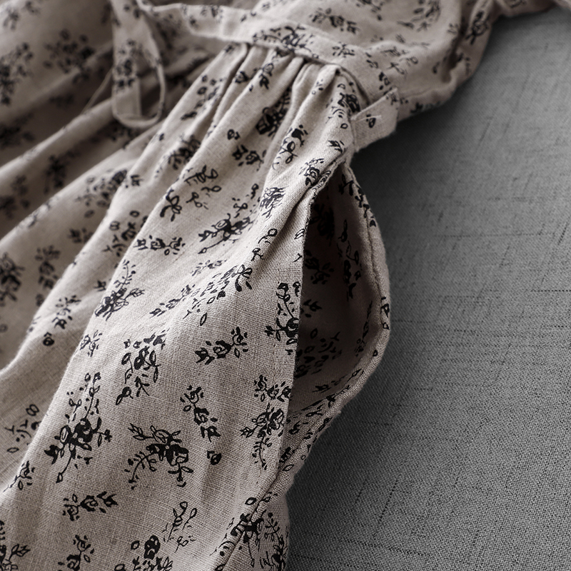 Summer Floral Cotton Linen Dr  - Midi Skirt Floral reseña y precio