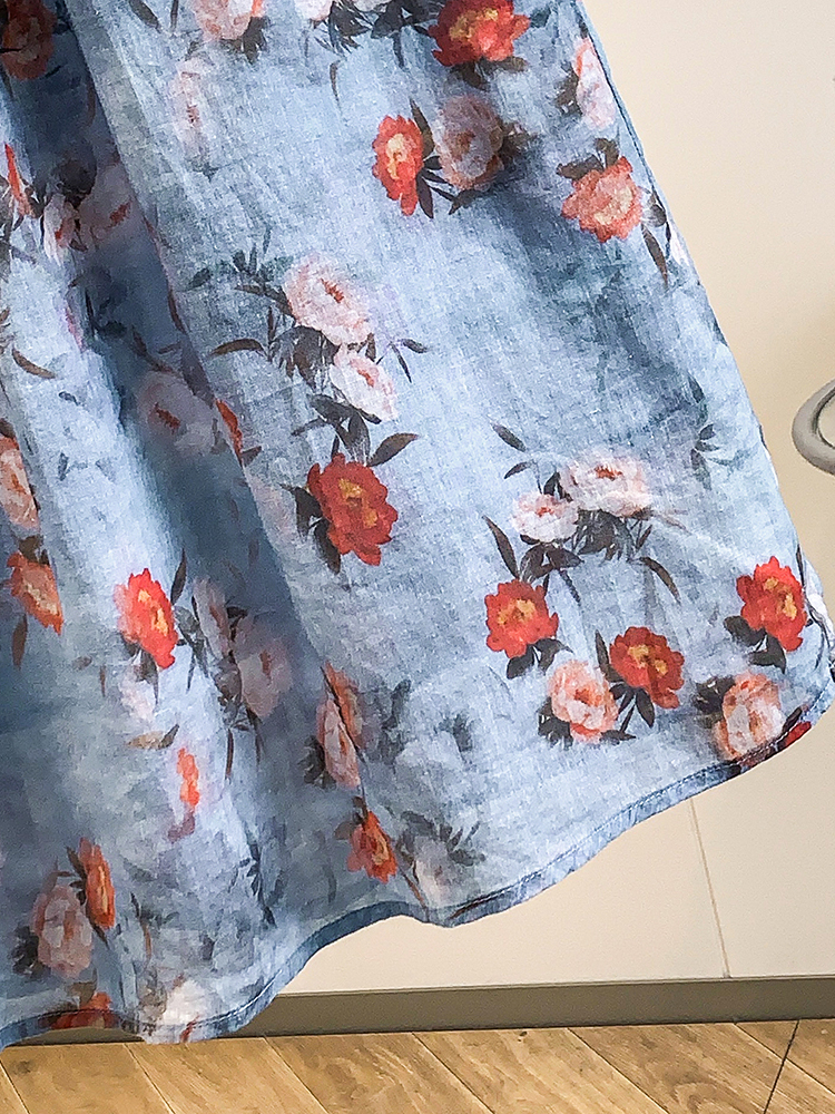 Fashionable Artistic Large Siz - Midi Skirt Floral reseña y precio
