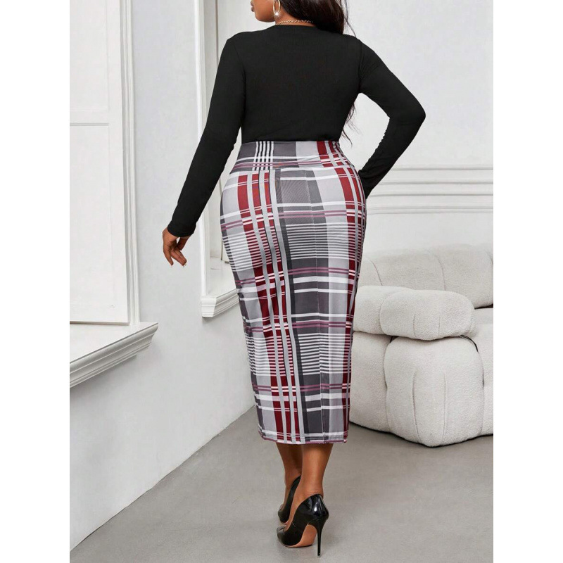 Floral Print plus Size Skirt L - Midi Skirt Floral reseña y precio