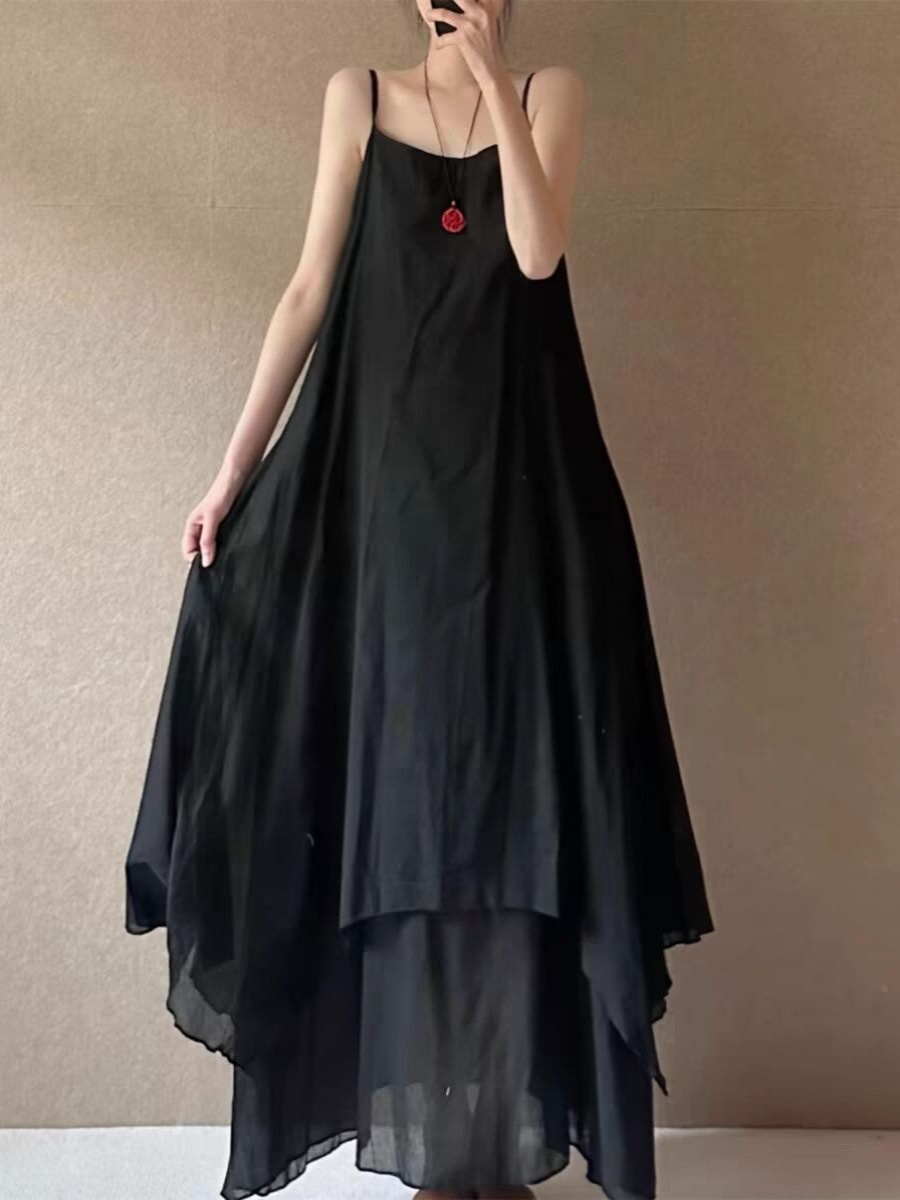 Stylish Large Size Cotton Line - Linen Dress Wrap reseña y precio