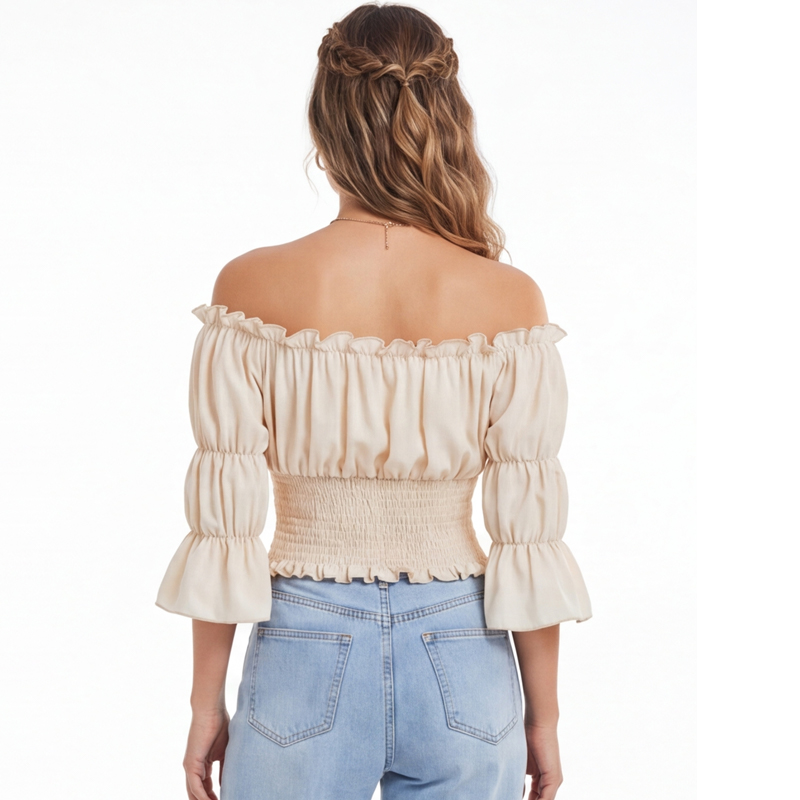 Renaissance Blouse Women Top w - Blouse Off Shoulder reseña y precio