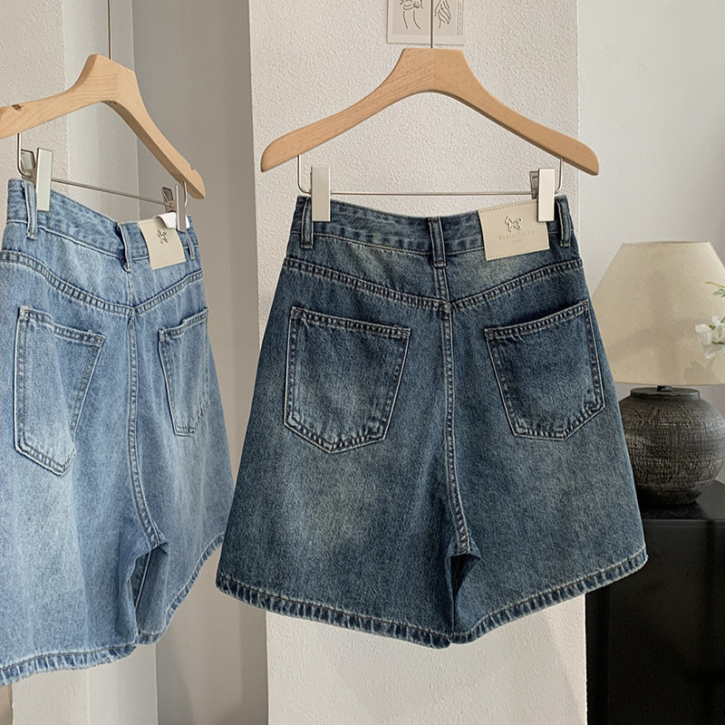 Denim Short Pant Women Jeans V - Shorts Denim Frayed reseña y precio