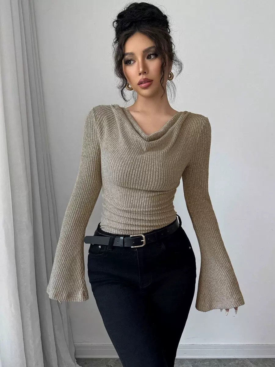 Women Blouse Off Shoulder Cowl - Blouse Off Shoulder reseña y precio