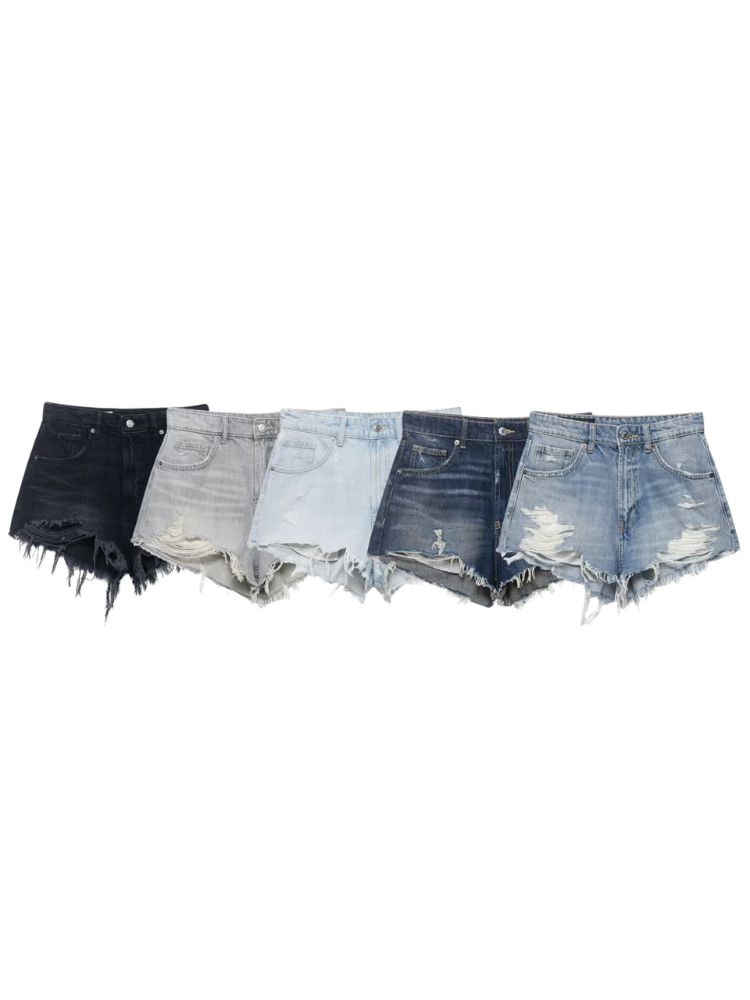 HH Women's High Waisted Denim  - Shorts Denim Frayed reseña y precio
