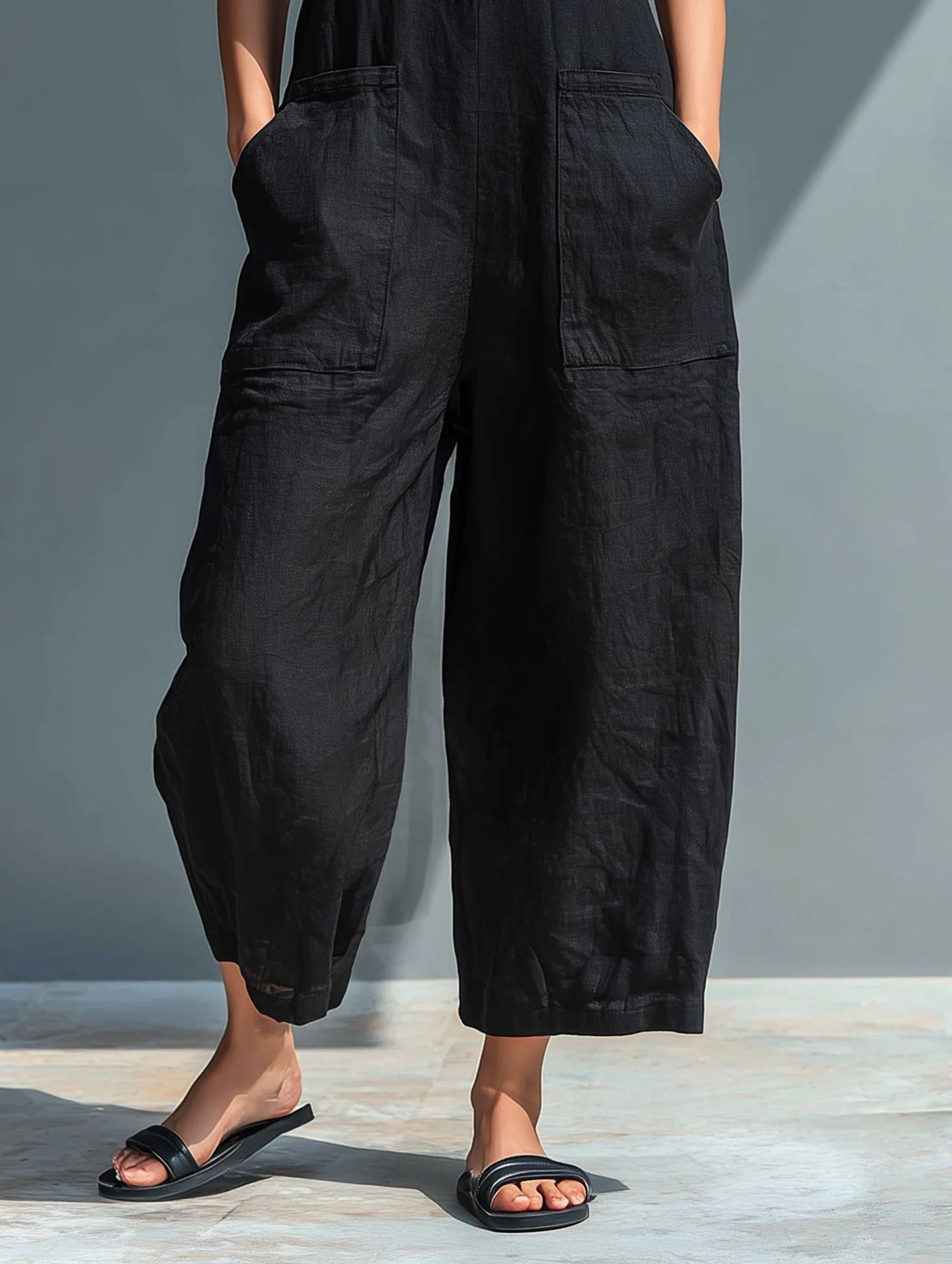 Summer Women's Clothing Sleeve - Jumpsuit Linen Relaxed reseña y precio