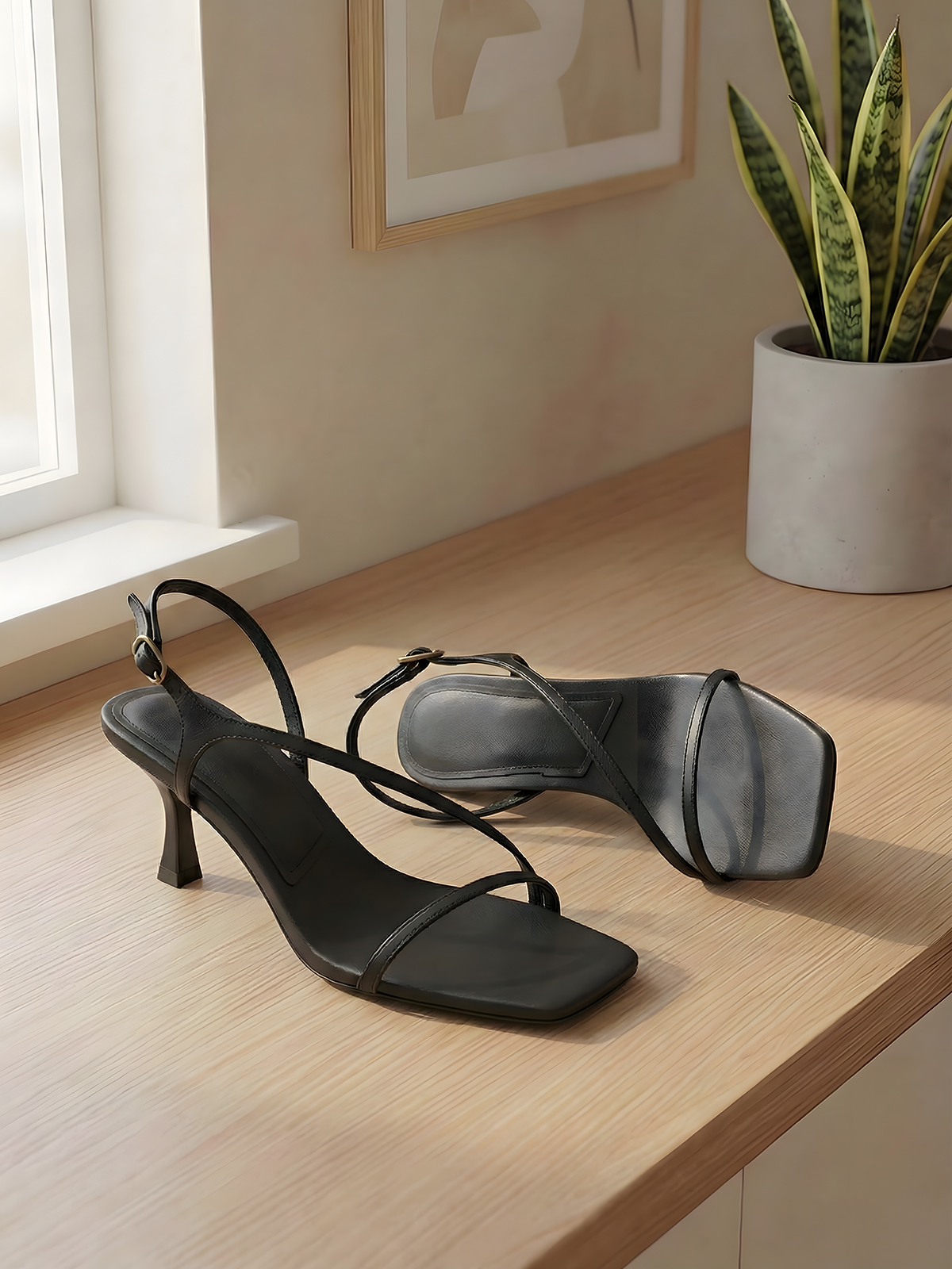 Elegant Genuine Leather Strapp - Sandal Strappy Heeled reseña y precio