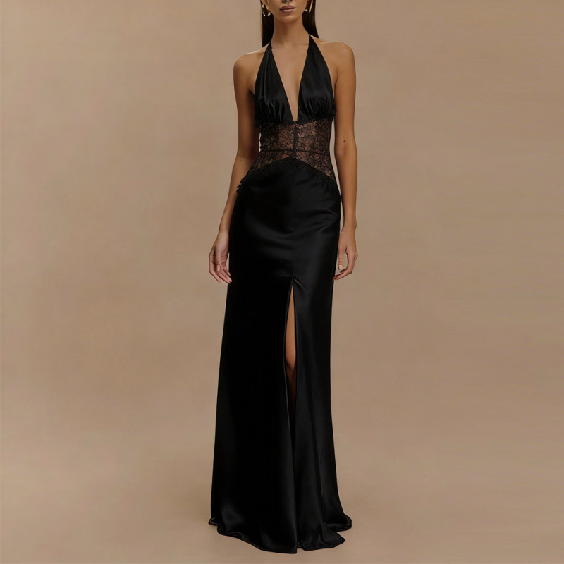Sexy Backless Halter Maxi Dres - Maxi Dress Halter reseña y precio