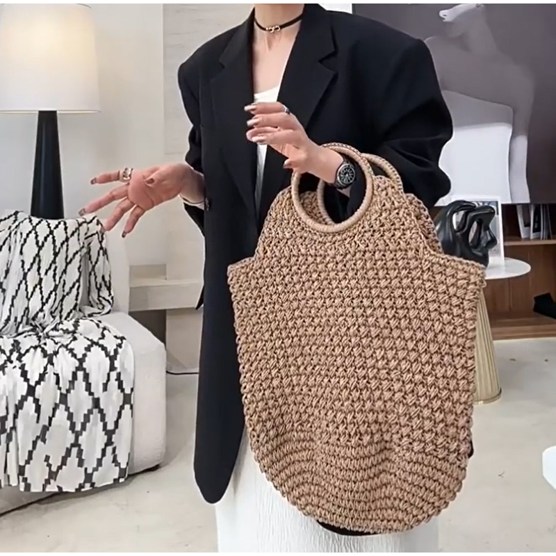 Popular Russian Woven Clutch H - Crochet Bag Raffia reseña y precio