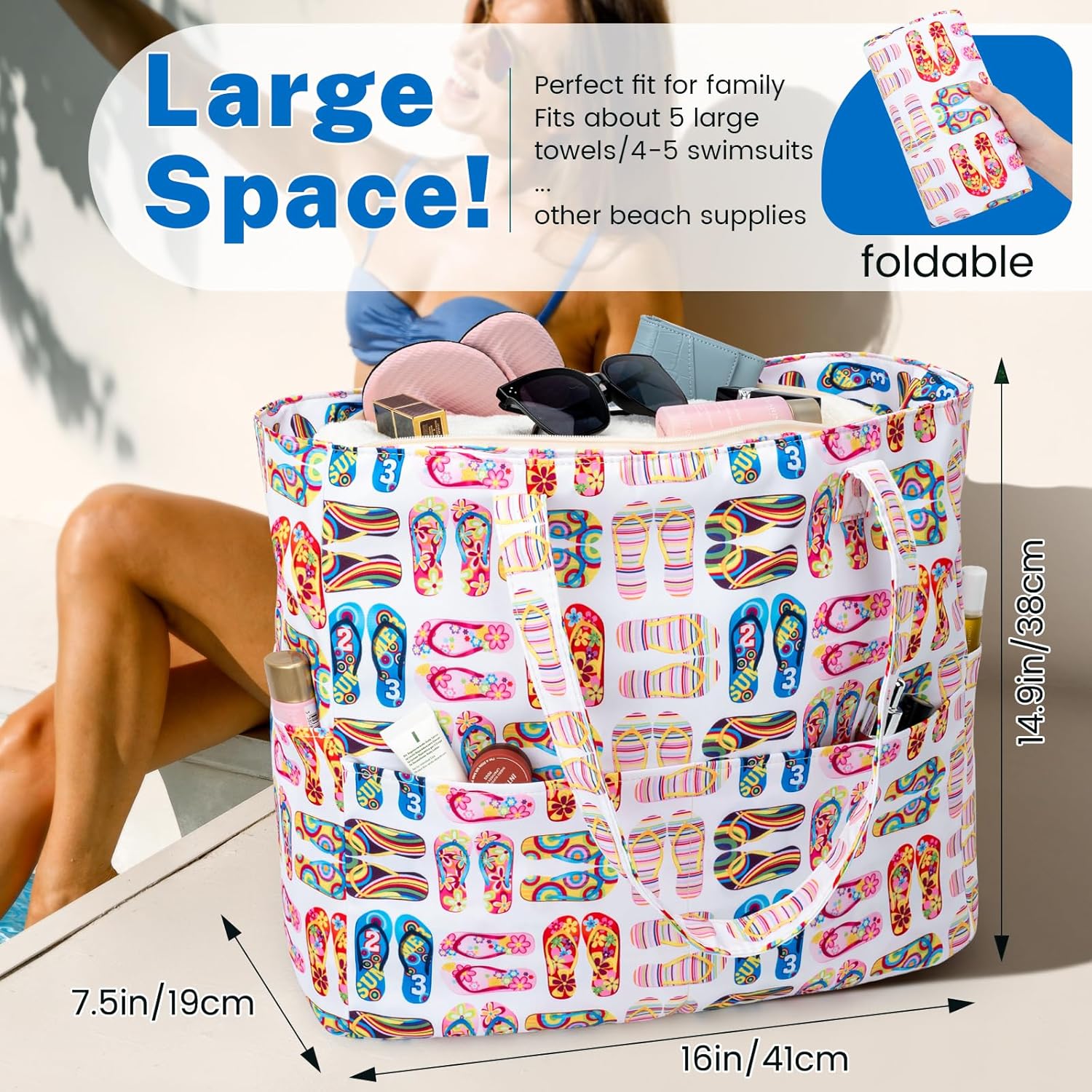 Beach Bag for Women, Hobo Pool - Tote Bag Beach reseña y precio