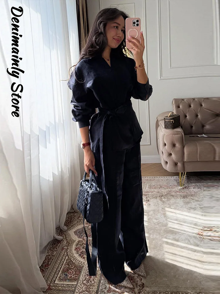Casual Women's Linen Pants Set - Linen Pant Wide reseña y precio