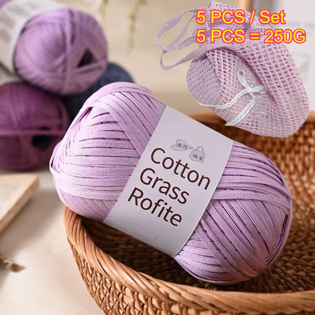 5PCS 250g Raffia Paper Rope Kn - Crochet Bag Raffia reseña y precio