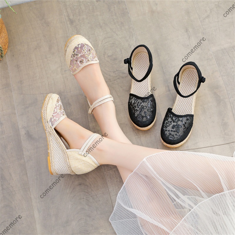 Women's Lace Mesh Espadrille W - Wedge Espadrille Women reseña y precio