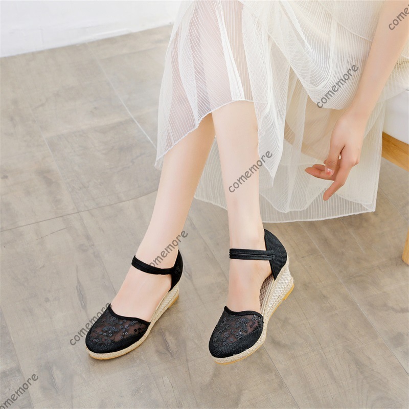 Women's Lace Mesh Espadrille W - Wedge Espadrille Women reseña y precio