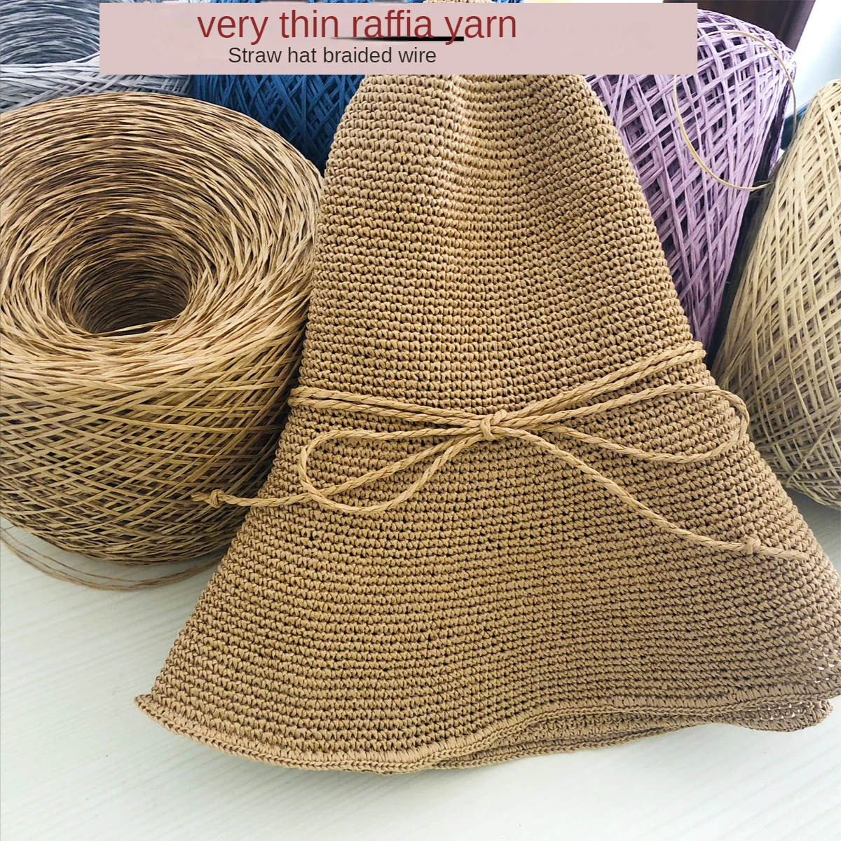 250g Thin Raffia Yarn Paper Gr - Crochet Bag Raffia reseña y precio