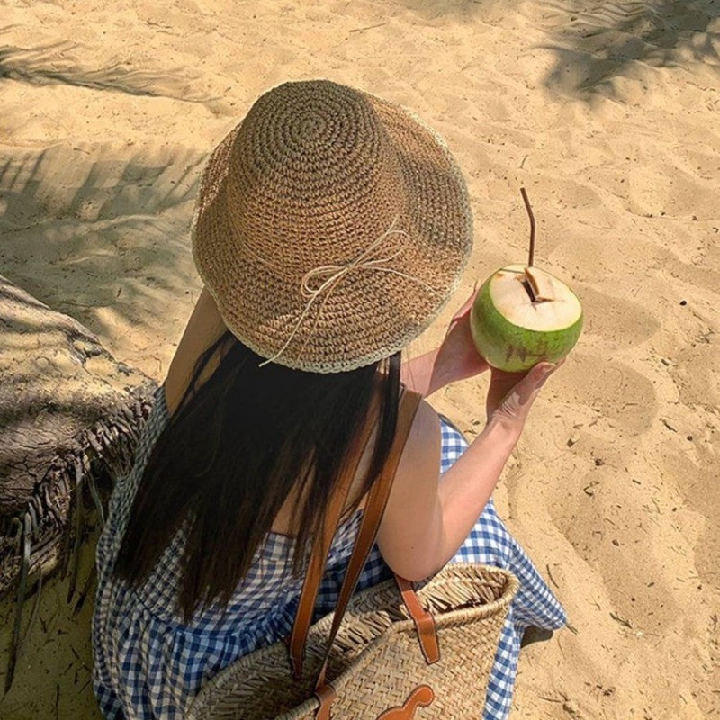 1pc Women's Summer Beach Straw - Hat Floppy Wide reseña y precio