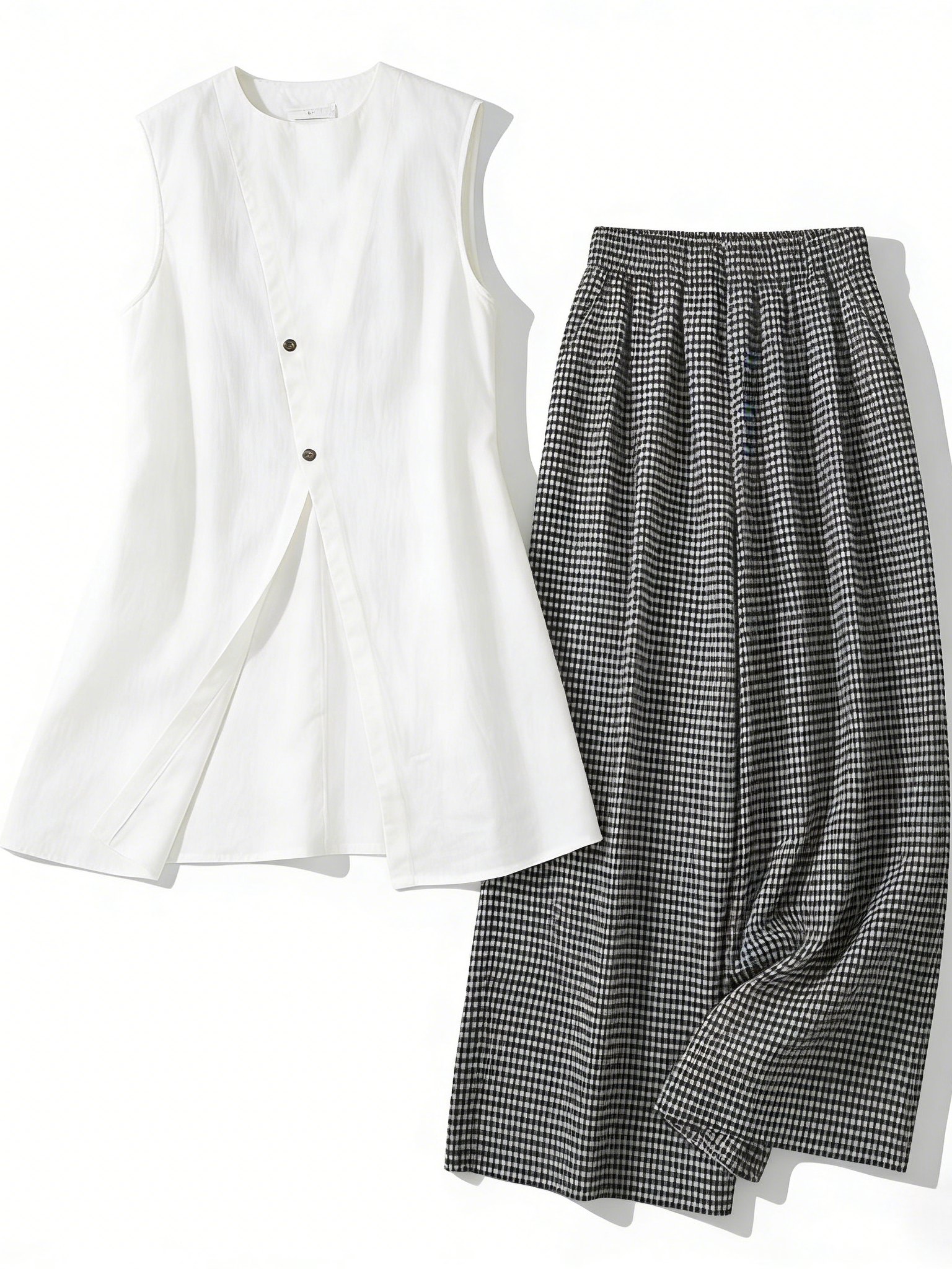 Korean Style Chic Midi Length  - Linen Pant Wide reseña y precio
